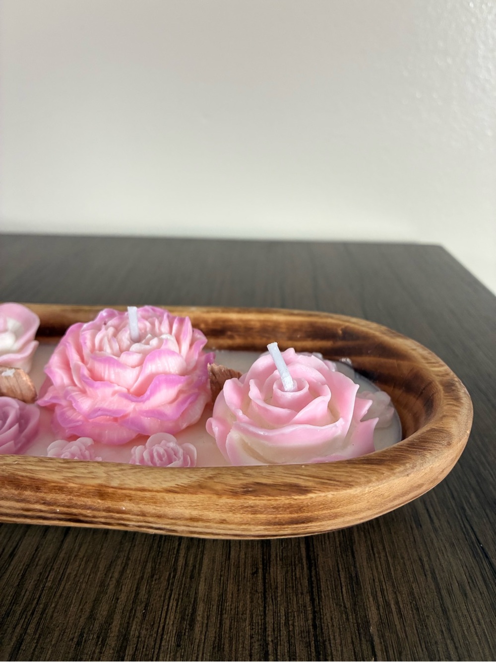 Pink Rose Candle Tray - Picture 3 of 5